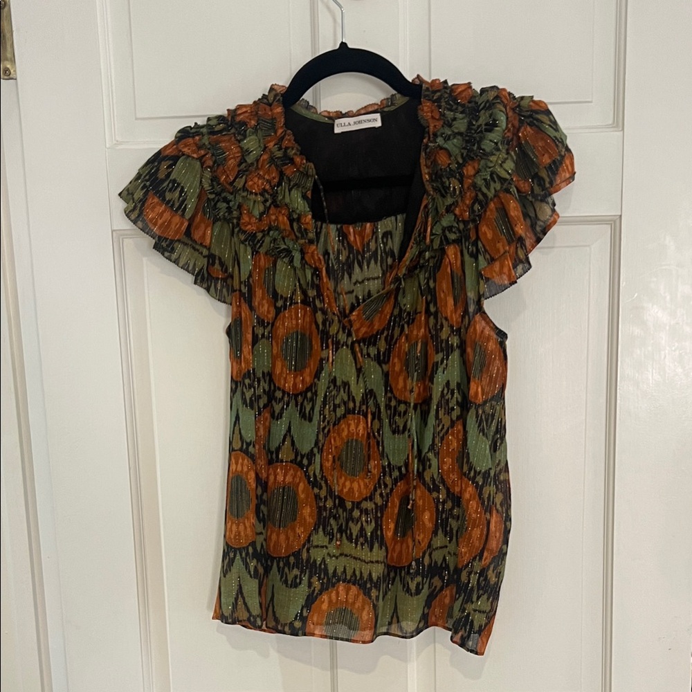 Ulla Johnson Size 4 Ruffled Blouse
